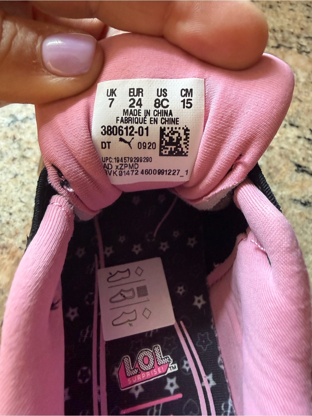 Girls LOL PUMA Glitter Character Sneakers with Pink Lining - Picture 5 of 6